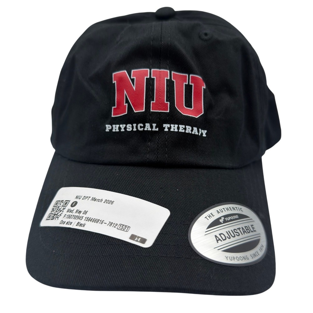 NIU Physical Therapy Hat Yupoong Black Adjustable Baseball Cap DPT Northern IL